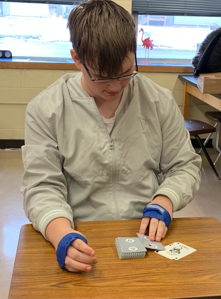 boy with cards