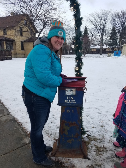 dropping them in the mailbox