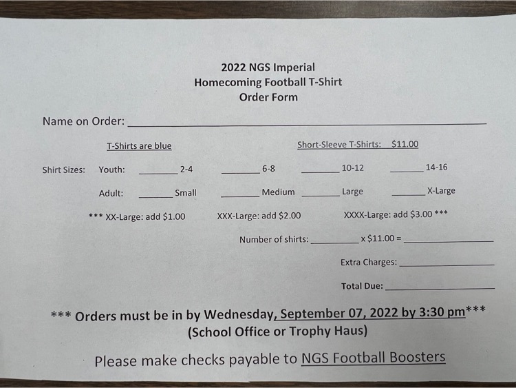 Order forms came home with students Thursday